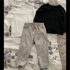 2 Thermal Sweaters & Baby Gap Jogging pants